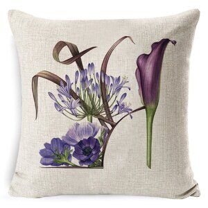 Flower Shoe Purple Variety Pillow Cover